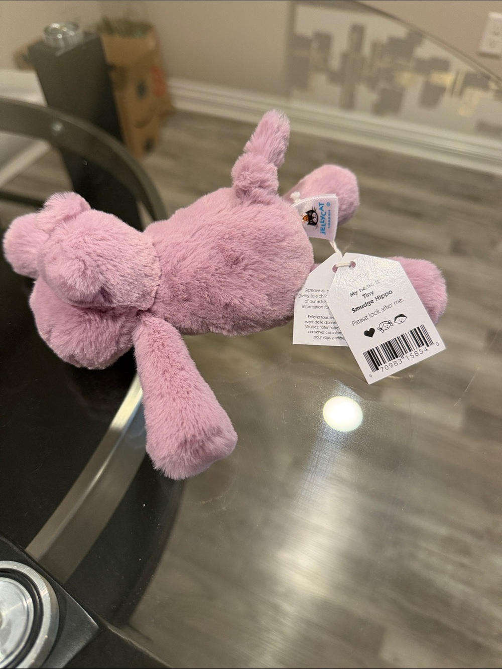 Jellycat tiny smudge hippo - Picture 2 of 3